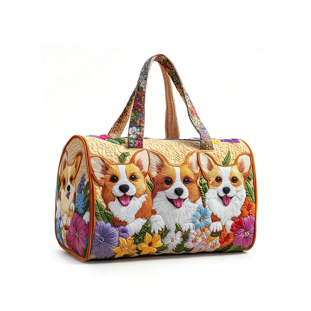 Corgi Dog Quilted Duffel Bag Women Weekender Bag 3D Animal Print Travel Tote Bag Summer Vacation Gym Overnight Luggage Pet Lover
Corgi Dog Quilted Duffel Bag Women Weekender Bag 3D Animal Print Travel Tote Bag Summer Vacation Gym Overnight Luggage Pet Lover