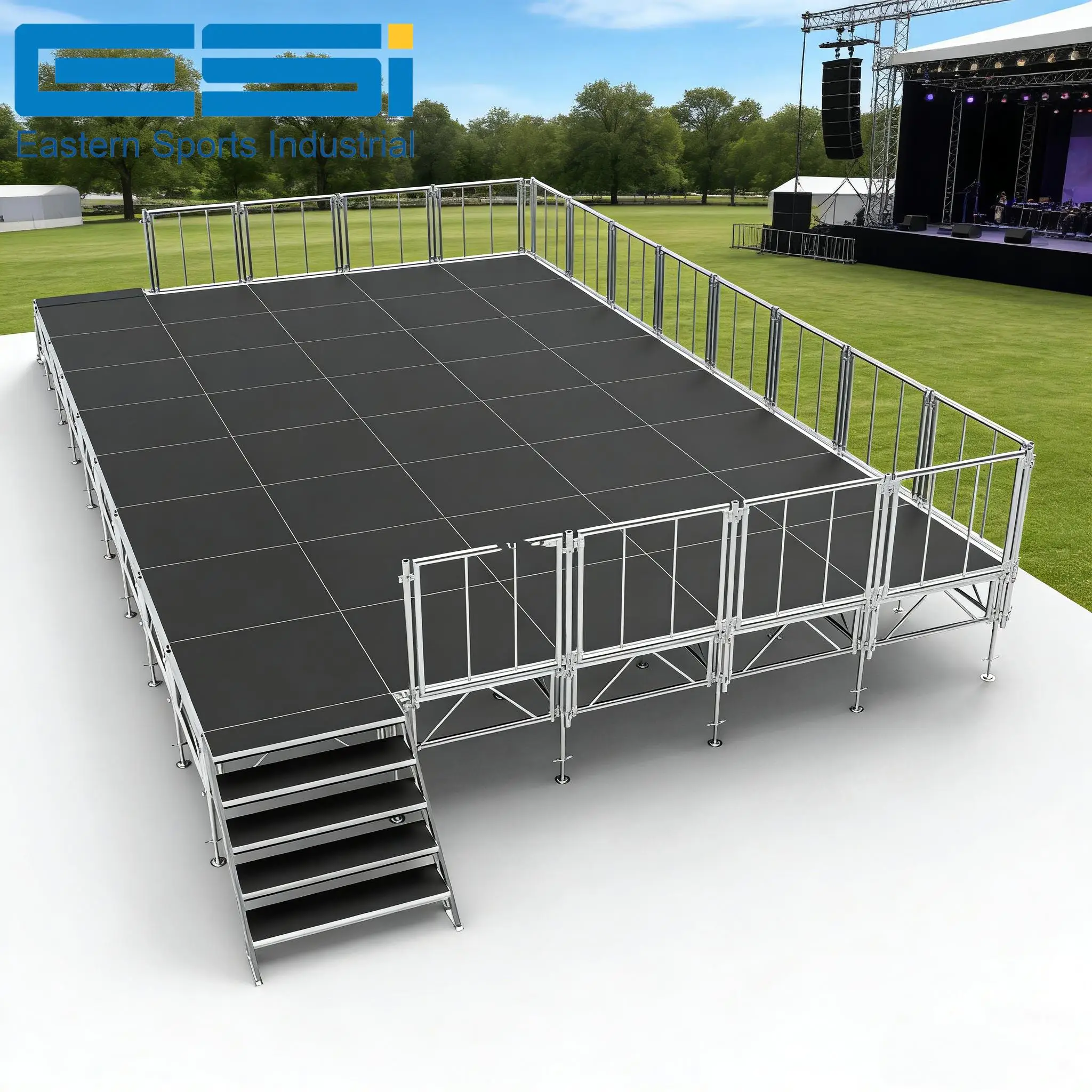 Strong support aluminum stage equipment platform, portable movable stage, adjustable event performance stage
Strong support aluminum stage equipment platform, portable movable stage, adjustable event performance stage