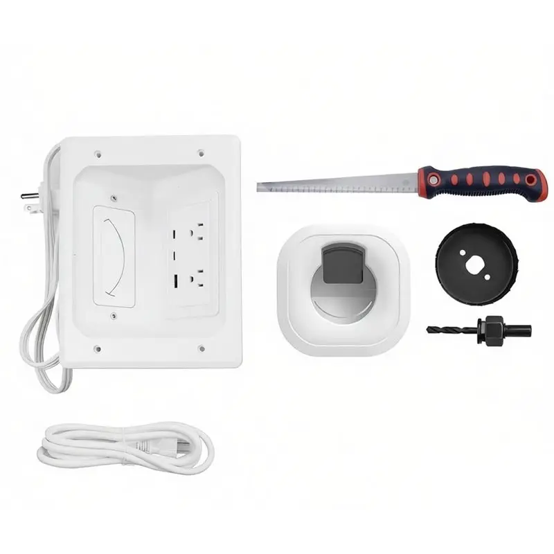 In Wall Cable Management Kit With USB& Type C Portstv Port TV Cord Hider, Wire Hider Featuring Recessed Power US Plug
In Wall Cable Management Kit With USB& Type C Portstv Port TV Cord Hider, Wire Hider Featuring Recessed Power US Plug