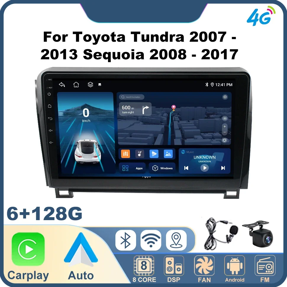 4G NET Android 2Din автомобильный радиоприемник мультимедийный плеер для Toyota Tundra 2007-2013 Sequoia 2008-2017 CarPlay GPS 8-ядерный Wi-Fi BT FM
4G NET Android 2Din автомобильный радиоприемник мультимедийный плеер для Toyota Tundra 2007-2013 Sequoia 2008-2017 CarPlay GPS 8-ядерный Wi-Fi BT FM