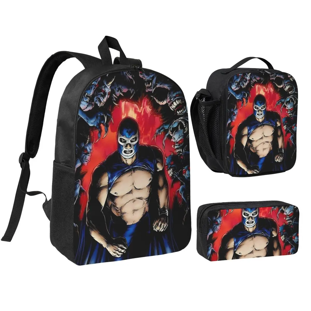 Colorful Mexican Wrestler Luchador Backpack BookBag School Bag Computer Shoulder Bags 3ps Insulated Lunch Bag Pencil Case
Colorful Mexican Wrestler Luchador Backpack BookBag School Bag Computer Shoulder Bags 3ps Insulated Lunch Bag Pencil Case