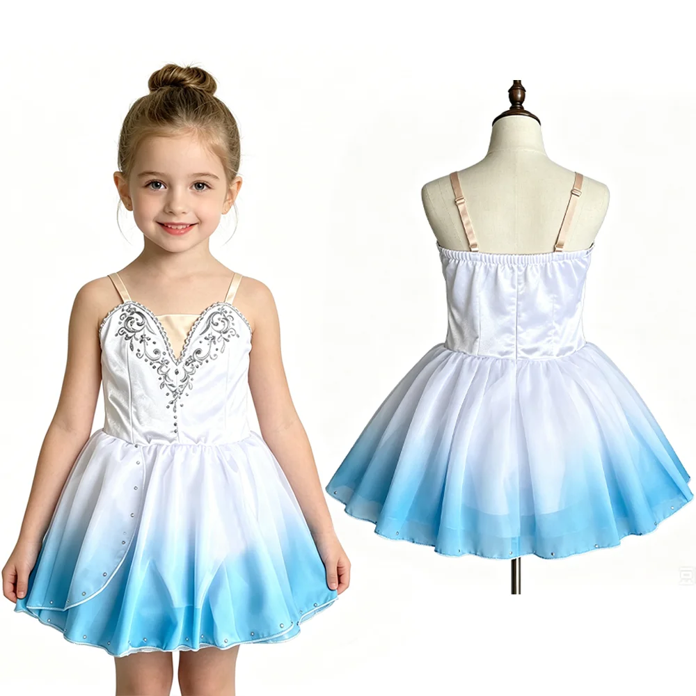 Girls Light Blue Ballet Dress Cupid Style High Quality Leotard with Skirt for Contemporary Dance Performance & Party
Girls Light Blue Ballet Dress Cupid Style High Quality Leotard with Skirt for Contemporary Dance Performance & Party
