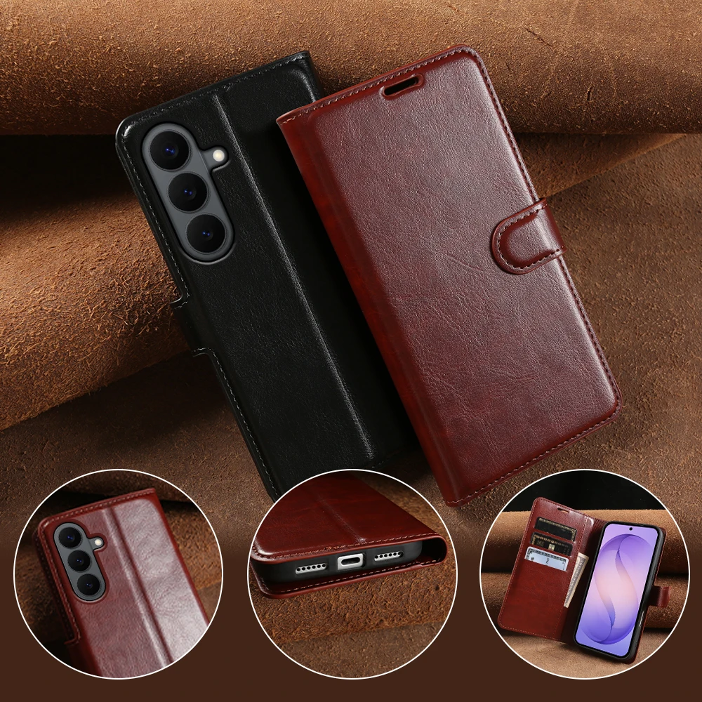 Crazy Horse Leather Flip Case For Samsung Galaxy S26 Plus S25 FE S24 S23 S22 S21 Ultra A37 A57 Phone Case Cover Coque Funda Para
Crazy Horse Leather Flip Case For Samsung Galaxy S26 Plus S25 FE S24 S23 S22 S21 Ultra A37 A57 Phone Case Cover Coque Funda Para