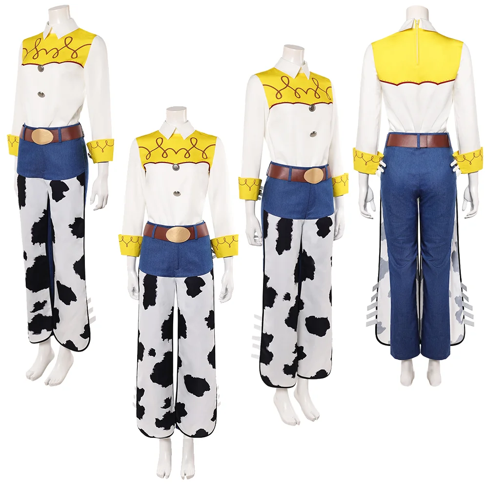 Jessie Cowgirl Cosplay Costume Long Sleeve Shirt Cow Print Pants Belt Outfit Adult Women Halloween Carnival Fancy Dress Disguise
Jessie Cowgirl Cosplay Costume Long Sleeve Shirt Cow Print Pants Belt Outfit Adult Women Halloween Carnival Fancy Dress Disguise