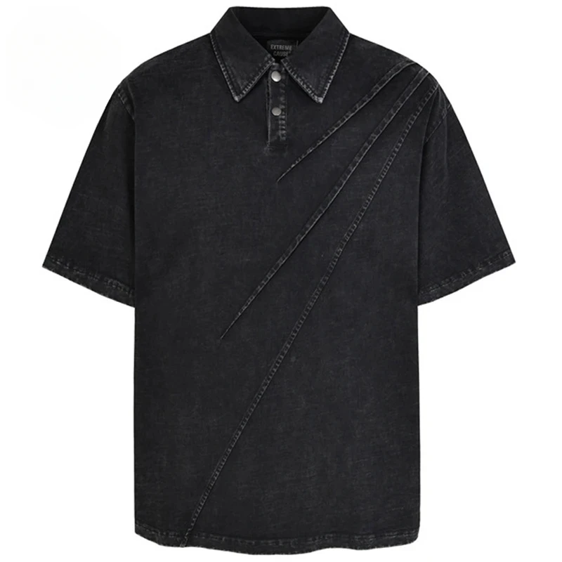 Men Vintage Washed T Shirts Pleated Design Streetwear Harajuku Hip Hop Oversized Y2K T-shirts Casual Loose Polo Tee Tops Tshirts
Men Vintage Washed T Shirts Pleated Design Streetwear Harajuku Hip Hop Oversized Y2K T-shirts Casual Loose Polo Tee Tops Tshirts