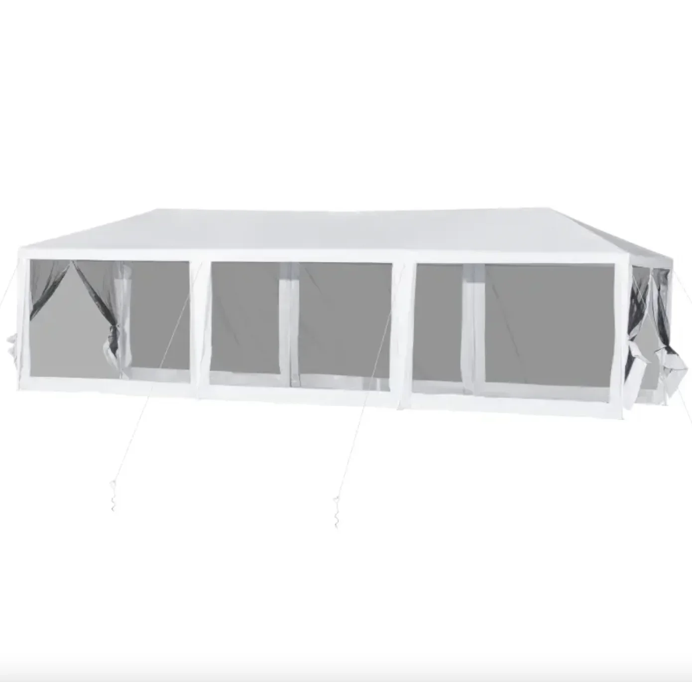 10' x 30' Canopy Wedding Party Tent Easy Open Gazebo with 8 Removable Mesh Sidewalls - White
10' x 30' Canopy Wedding Party Tent Easy Open Gazebo with 8 Removable Mesh Sidewalls - White