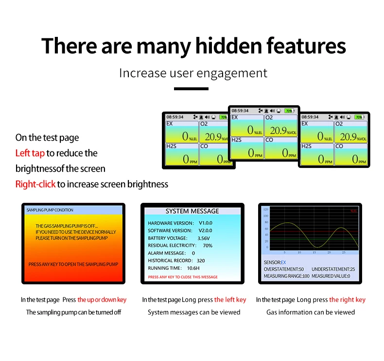 Насос Aikesi, детектор газа X-4 (BX), портативный газоанализатор, детектор природного газа, сигнализация угарного газа, измеритель кислорода
Насос Aikesi, детектор газа X-4 (BX), портативный газоанализатор, детектор природного газа, сигнализация угарного газа, измеритель кислорода