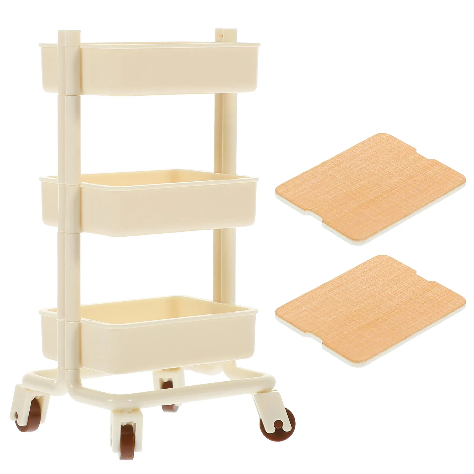 3-Layer Mini Trolley Plastic Storage Cart for Miniature House Decor Exquisite Craftsmanship Realistic Detail Decorative Display
3-Layer Mini Trolley Plastic Storage Cart for Miniature House Decor Exquisite Craftsmanship Realistic Detail Decorative Display