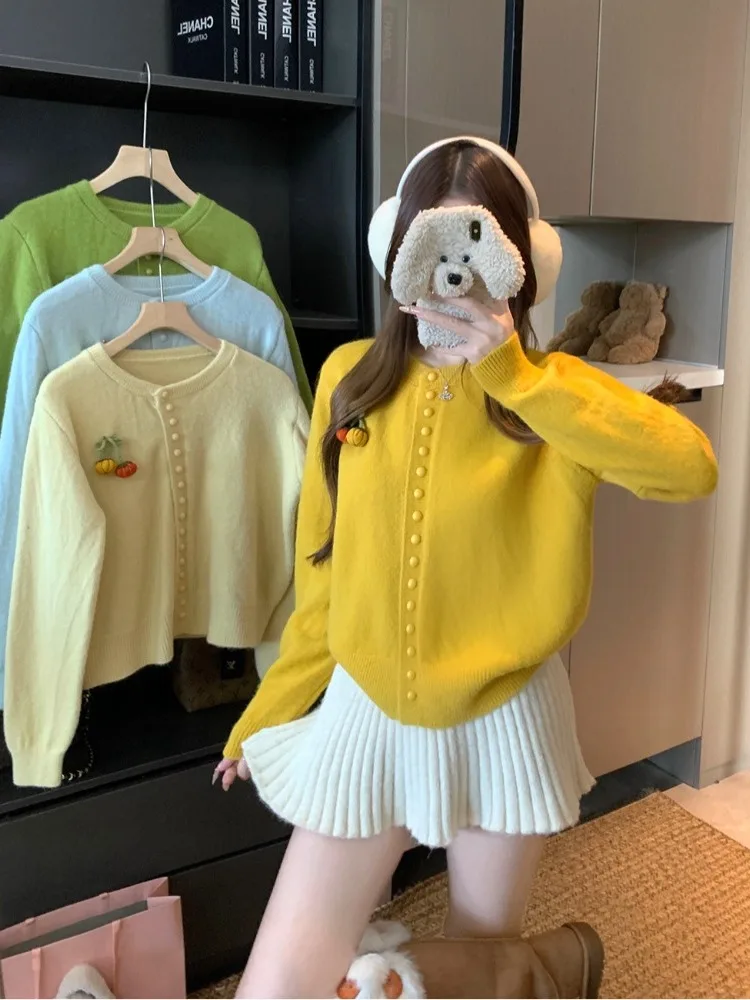 plus Size Knitted Long Sleeve Sweater Women's Fashion Button up Slimming Versatile Autumn Winter Knitwear Korean Style Commute
plus Size Knitted Long Sleeve Sweater Women's Fashion Button up Slimming Versatile Autumn Winter Knitwear Korean Style Commute