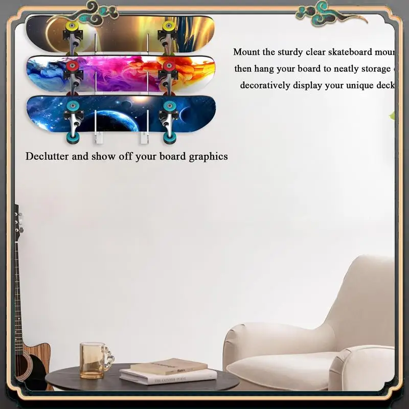 1 Pair Skateboard Display Rack Acrylic Wall Stand Fixed Mount Indoor Floating Skateboard Storage Bracket Wall Holder, Durable
1 Pair Skateboard Display Rack Acrylic Wall Stand Fixed Mount Indoor Floating Skateboard Storage Bracket Wall Holder, Durable