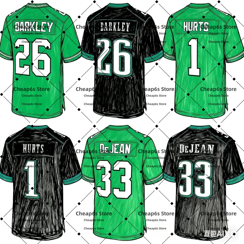 Philadelphia American Football Jersey High Quality Saquon Barkley Jalen Hurts Cooper DeJean Jersey Football Uniform 
Philadelphia American Football Jersey High Quality Saquon Barkley Jalen Hurts Cooper DeJean Jersey Football Uniform