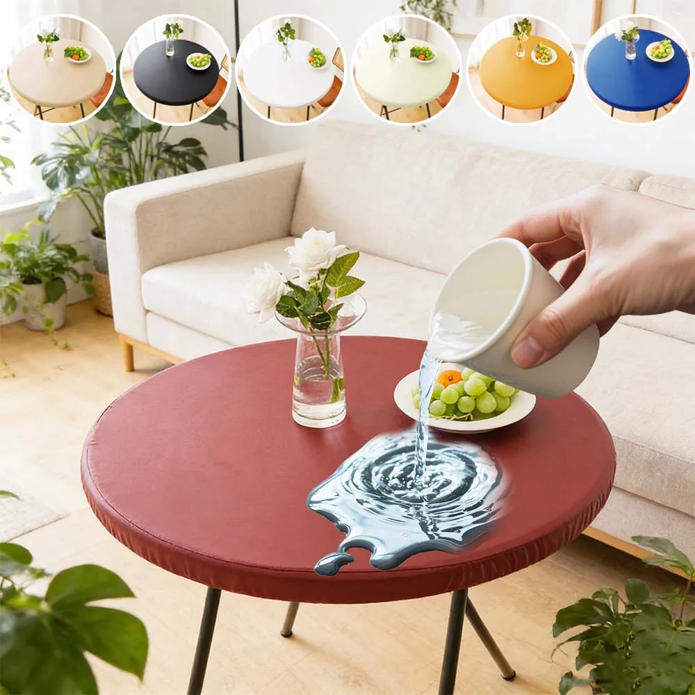Waterproof Oil-Proof PU Round Table Covers Non-slip Stretchable Tablecloth for Home Outdoor Party Table Protector Скатерть 식탁보
Waterproof Oil-Proof PU Round Table Covers Non-slip Stretchable Tablecloth for Home Outdoor Party Table Protector Скатерть 식탁보