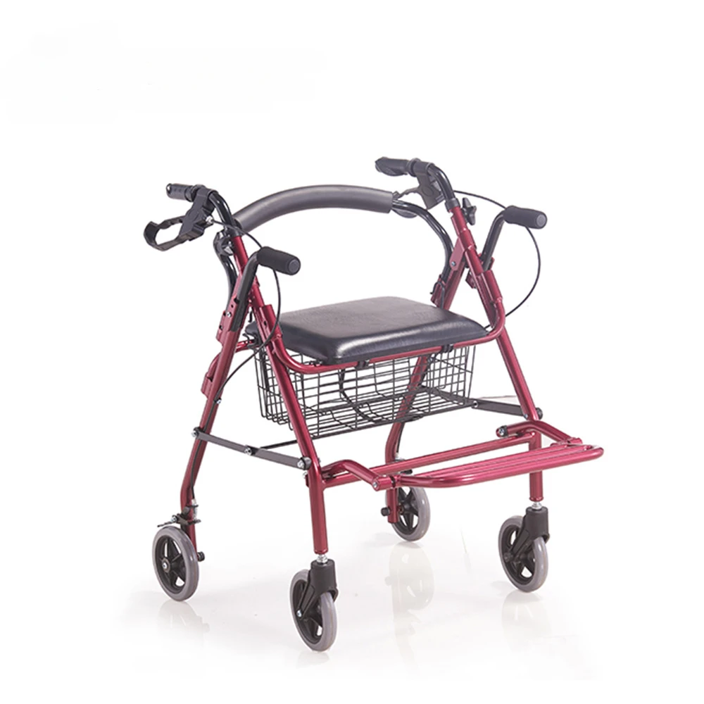 Rollator folding walker portable patient adjustable shopping medical outdoor steel rollator walker with seat
Rollator folding walker portable patient adjustable shopping medical outdoor steel rollator walker with seat