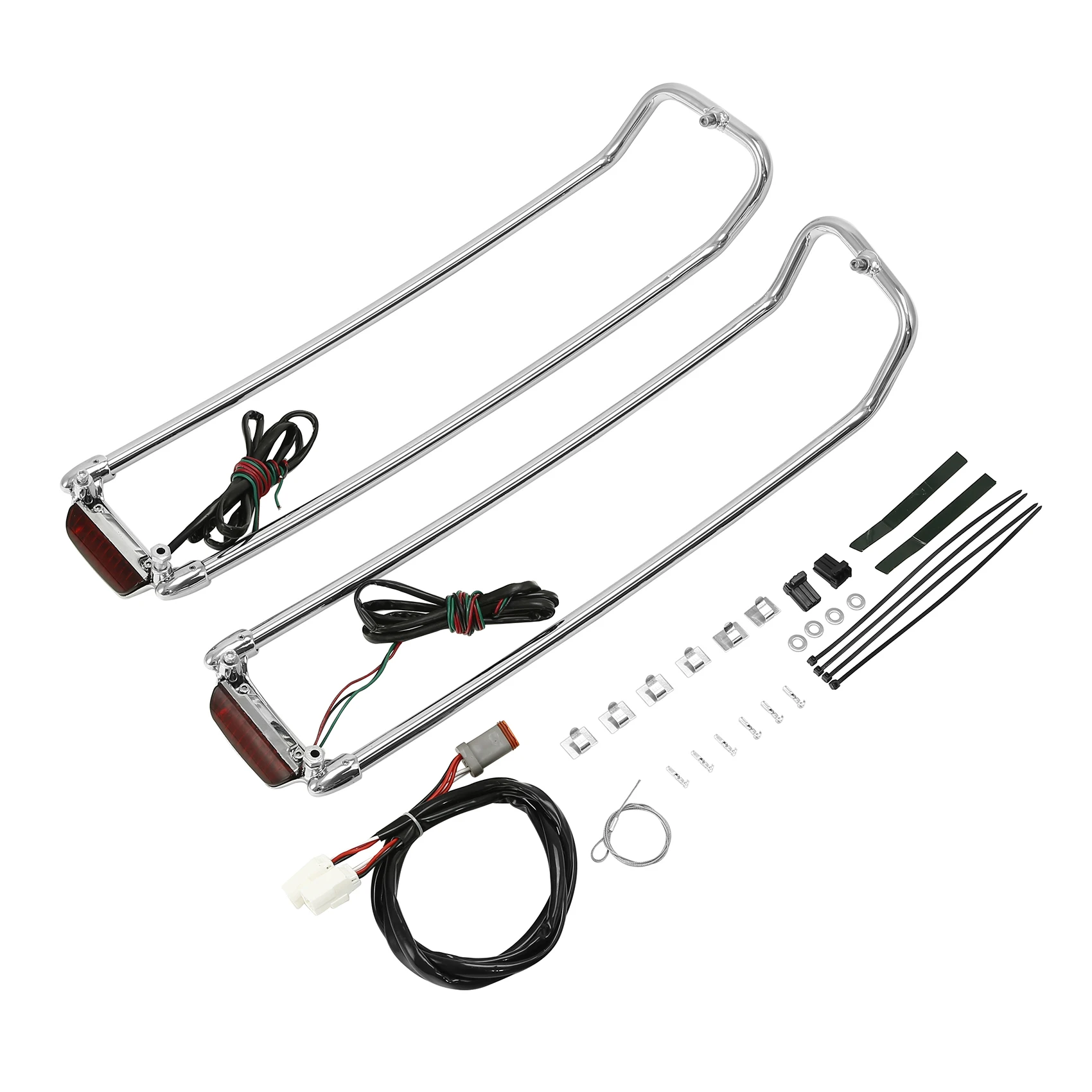 Chrome Saddlebag Lid Top Rail & LED Light Fit For Harley Touring Road King 1994-2013
Chrome Saddlebag Lid Top Rail & LED Light Fit For Harley Touring Road King 1994-2013