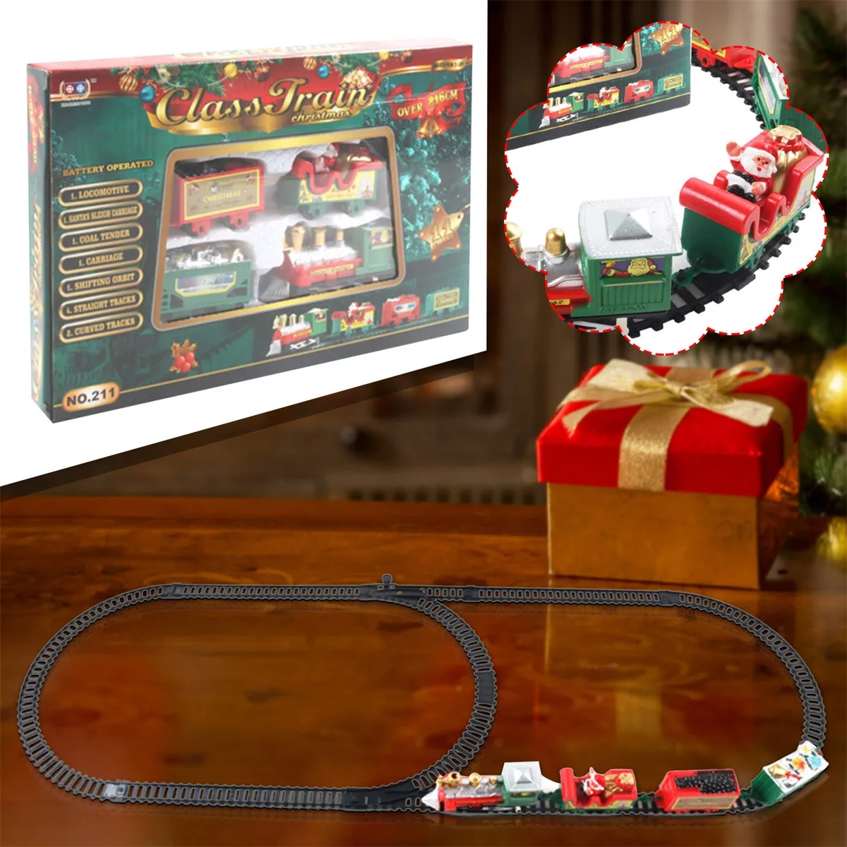 Christmas Realistic Electric Train Set, Easy To Assemble & Safe For Kids Gift & Party Home Xmas Tree Decoration Christmas Family
Christmas Realistic Electric Train Set, Easy To Assemble & Safe For Kids Gift & Party Home Xmas Tree Decoration Christmas Family