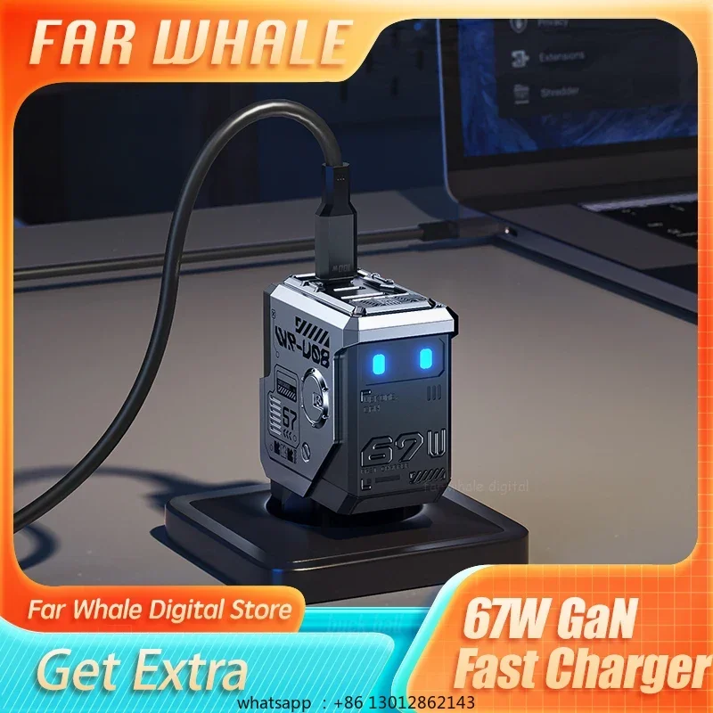 Wekome Robot 67w Gan Fast Charging Type C Зарядное устройство Pps Qc4.0 Pd3.0 Usb Quick Charge Для Iphone Samsung Xiaomi Macbook Pd Зарядное устройство
Wekome Robot 67w Gan Fast Charging Type C Зарядное устройство Pps Qc4.0 Pd3.0 Usb Quick Charge Для Iphone Samsung Xiaomi Macbook Pd Зарядное устройство
