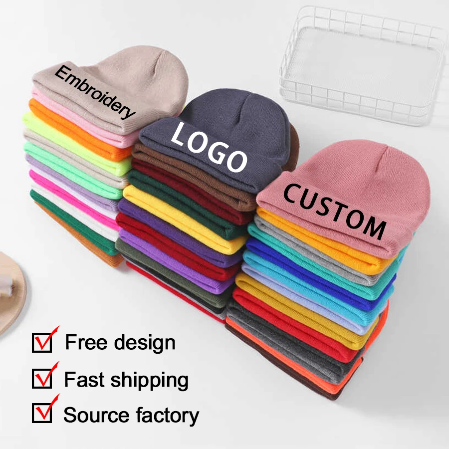 Custom Embroidery Design Logo Text Name Beanies Hats for Men Women Warm Winter Knit Cuff Beanie Cap Wholesale Dropshipping
Custom Embroidery Design Logo Text Name Beanies Hats for Men Women Warm Winter Knit Cuff Beanie Cap Wholesale Dropshipping