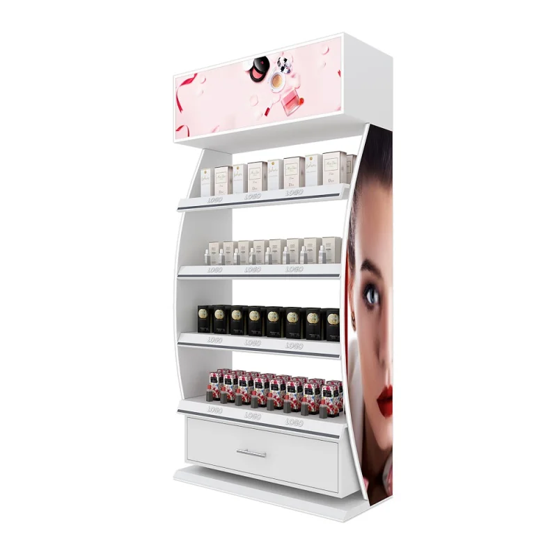 custom.Professional new beauty skincare shop design white wood retail makeup store cosmetic display showcase
custom.Professional new beauty skincare shop design white wood retail makeup store cosmetic display showcase