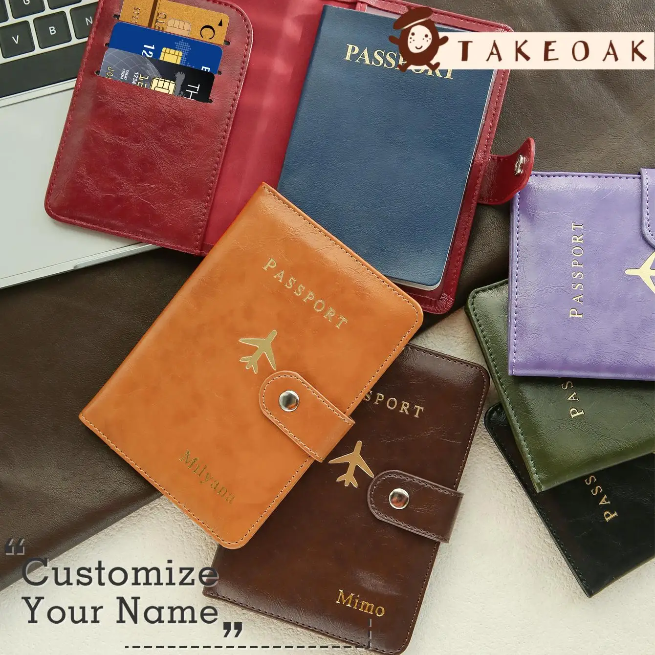 Custom Name Passport Holder with A Chic Buckle Waxed Leather Passport Cover Handmade Elegant Document Card Holder Souvenir Gift
Custom Name Passport Holder with A Chic Buckle Waxed Leather Passport Cover Handmade Elegant Document Card Holder Souvenir Gift