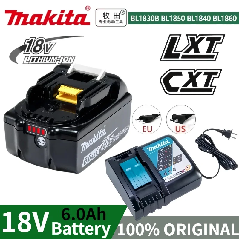 18V Makita Battery BL1860B 6.0Ah rechargeable battery for Makita 18V Electric Tool DUC150Z DFN305G DHR183Z DTW700 DDF487 DTD171
18V Makita Battery BL1860B 6.0Ah rechargeable battery for Makita 18V Electric Tool DUC150Z DFN305G DHR183Z DTW700 DDF487 DTD171
