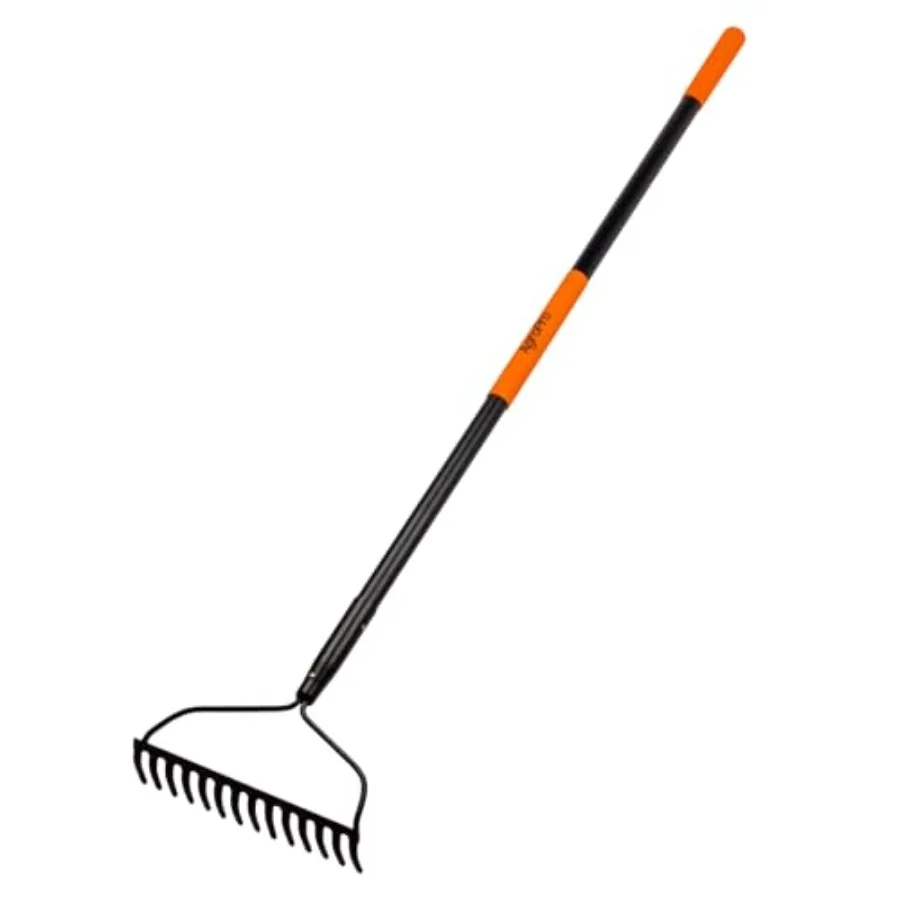 Garden Rake for Lawn Heavy Duty 14 Tines Metal Rake with Thick Fiberglass Handle 58 Inches
Garden Rake for Lawn Heavy Duty 14 Tines Metal Rake with Thick Fiberglass Handle 58 Inches