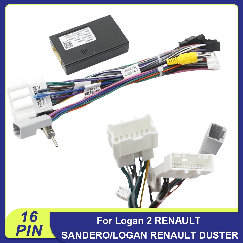 16 PIN For Logan 2 RENAULT SANDERO/LOGAN RENAULT DUSTER Car Android Power Cord Wiring Harness Canbus Adapter
16 PIN For Logan 2 RENAULT SANDERO/LOGAN RENAULT DUSTER Car Android Power Cord Wiring Harness Canbus Adapter