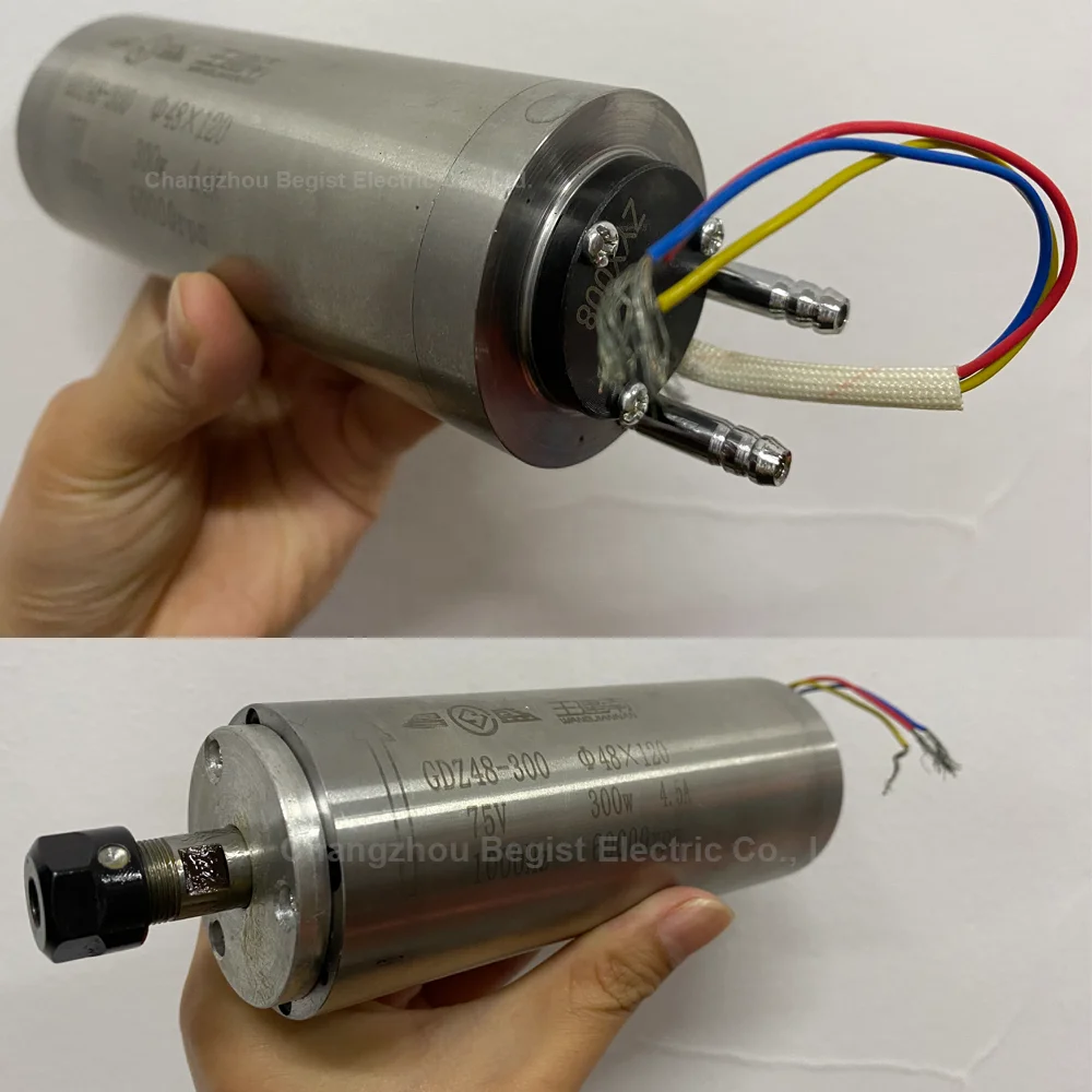 Hot Sale GDZ-48-300 CS High Speed 60000rpm 300w ER8 D48mm AC75V Water Cooled Spindle Motor
Hot Sale GDZ-48-300 CS High Speed 60000rpm 300w ER8 D48mm AC75V Water Cooled Spindle Motor