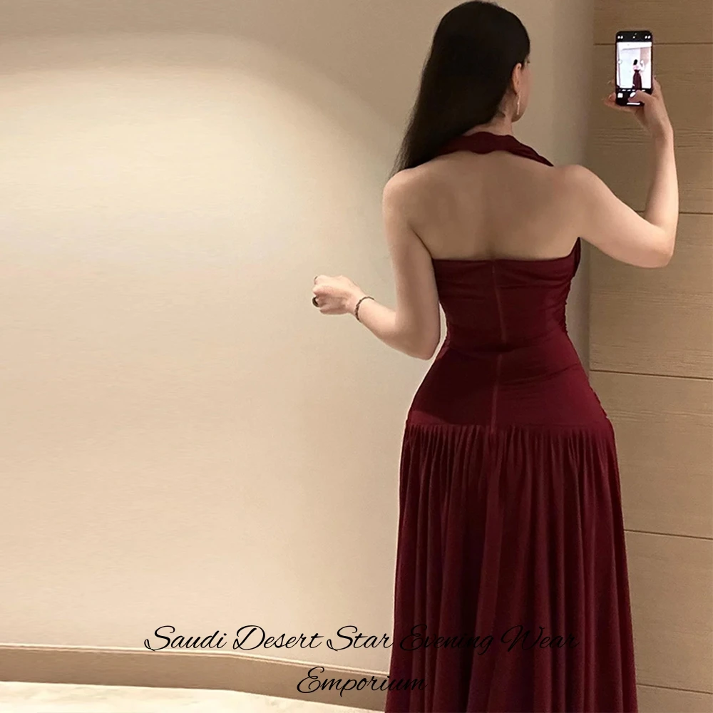 Burgundy Chiffon Halter Evening Dress Customized A-Line Sleeveless Prom Dresses Sparkly Beading Celebrity Gowns with Zipper Back
Burgundy Chiffon Halter Evening Dress Customized A-Line Sleeveless Prom Dresses Sparkly Beading Celebrity Gowns with Zipper Back