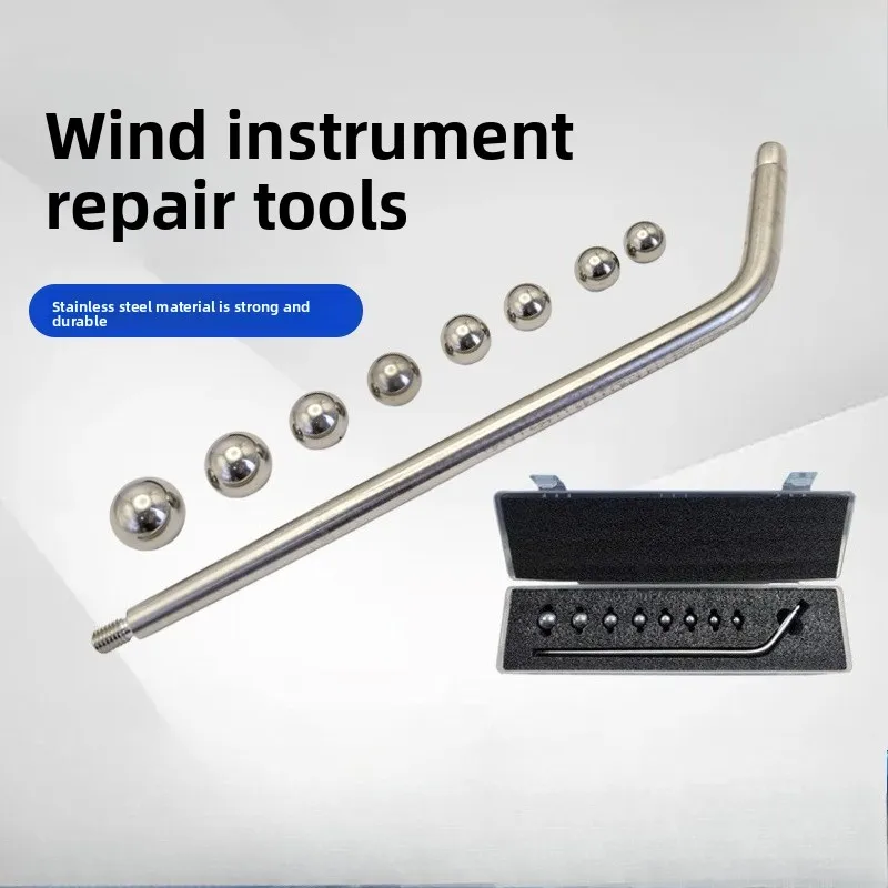 Stainless steel sheet metal 8-ball saxophone flute small brass instrument special maintenance tool
Stainless steel sheet metal 8-ball saxophone flute small brass instrument special maintenance tool