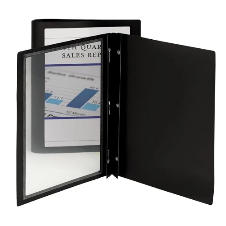 Frame View Poly Report Cover, Letter Size, Black/Clear Front, Three Double Tang Side Fasteners, 5 Count 86020
Frame View Poly Report Cover, Letter Size, Black/Clear Front, Three Double Tang Side Fasteners, 5 Count 86020