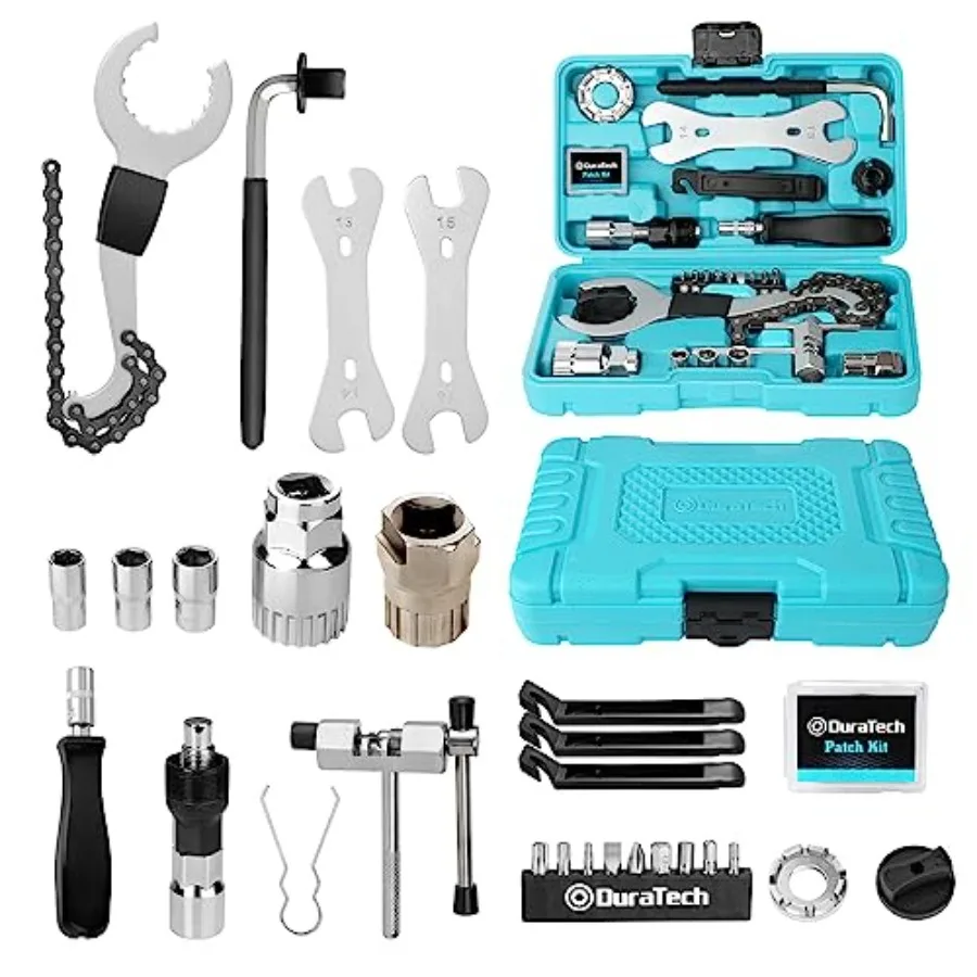 31 Pieces Bicycle Tool Kit, Complete Bike Repair Kit with Storage Box, Mountain Bike Repair Tools, for Mountain, Road, and Park
31 Pieces Bicycle Tool Kit, Complete Bike Repair Kit with Storage Box, Mountain Bike Repair Tools, for Mountain, Road, and Park