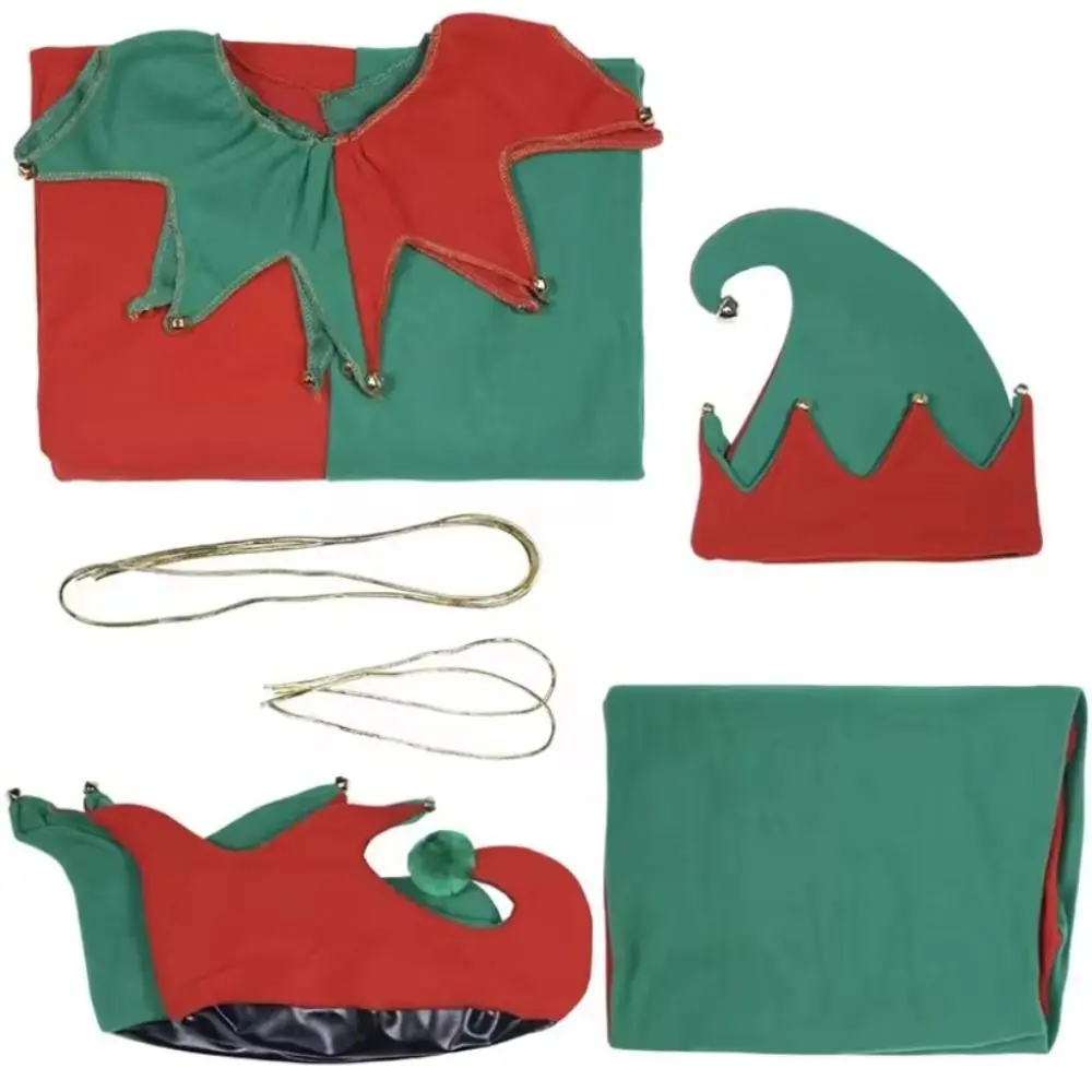 Creative Hat Christmas Cosplay Costume Pants Top Green Elf Costume Shoes Color Blocking Christmas Party Accessories Photo Props
Creative Hat Christmas Cosplay Costume Pants Top Green Elf Costume Shoes Color Blocking Christmas Party Accessories Photo Props