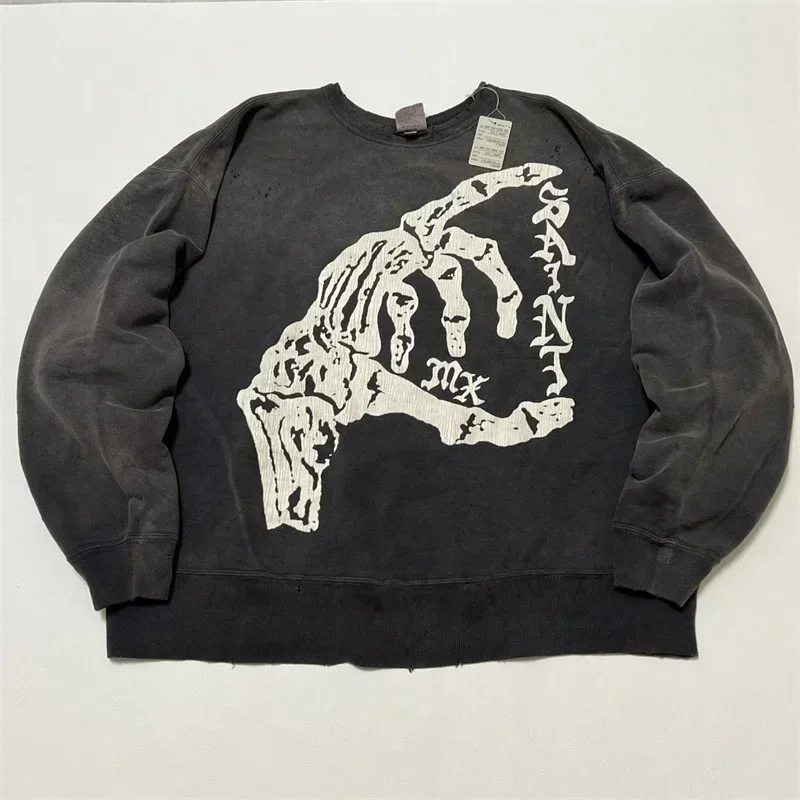 Washed Black Saint Michael Hip Hop Mens Hoodies 1:1 Best Quality Pure Cotton Oversized Sweatshirt Womens Pullovers
Washed Black Saint Michael Hip Hop Mens Hoodies 1:1 Best Quality Pure Cotton Oversized Sweatshirt Womens Pullovers