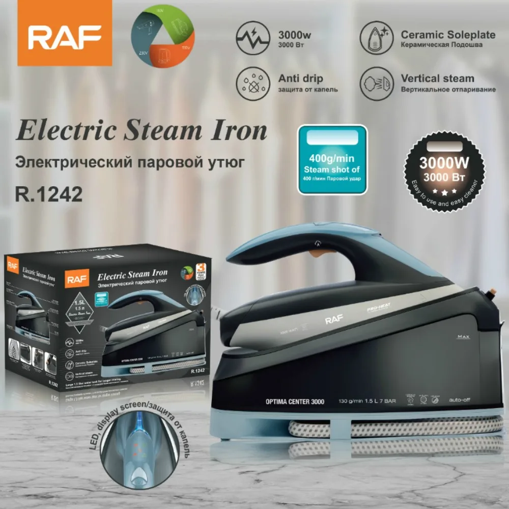 Portable Steam Iron 3000W For Clothes Handheld Electric Iron Vertical Steam Ceramic Soleplate 1.5L Removal Tank , Auto Shutoff
Portable Steam Iron 3000W For Clothes Handheld Electric Iron Vertical Steam Ceramic Soleplate 1.5L Removal Tank , Auto Shutoff