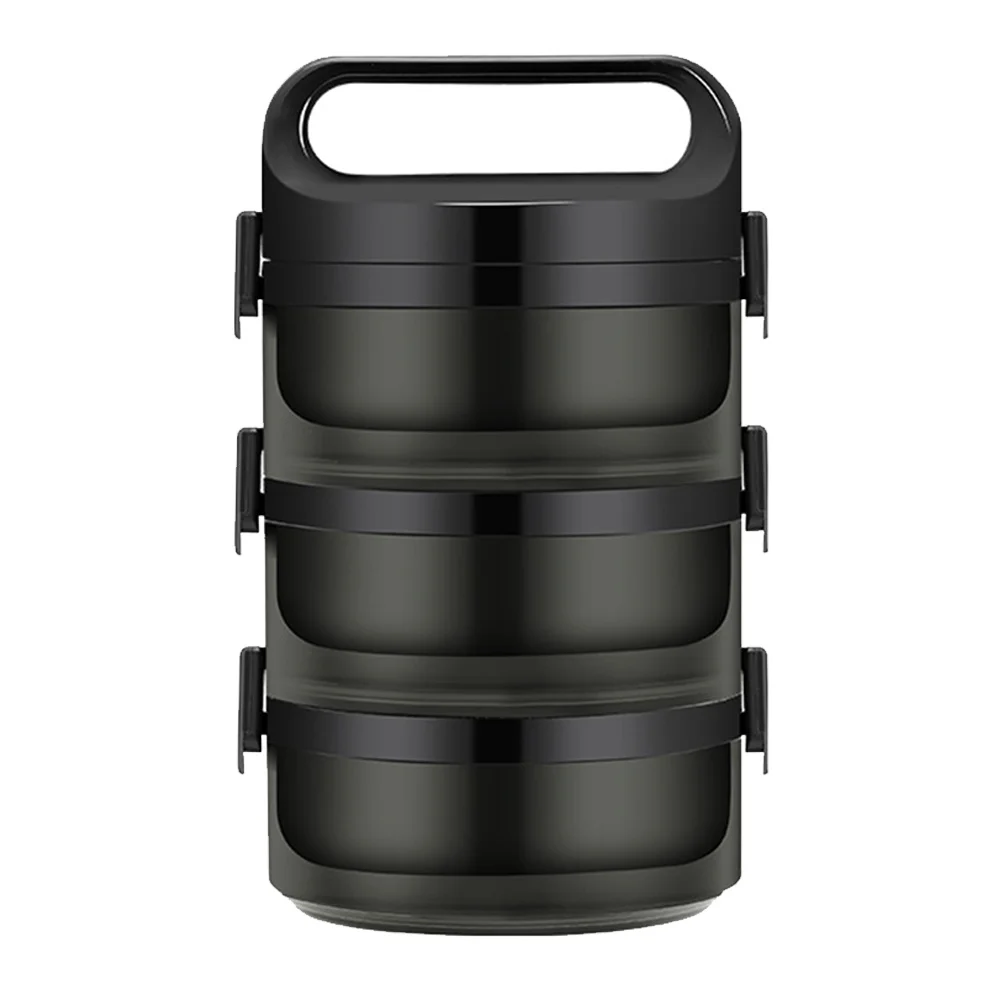 1Pcs Stainless Steel Heat Preservation Lunch Box Black Three Layers Thermal Portable Food Container for School Office
1Pcs Stainless Steel Heat Preservation Lunch Box Black Three Layers Thermal Portable Food Container for School Office