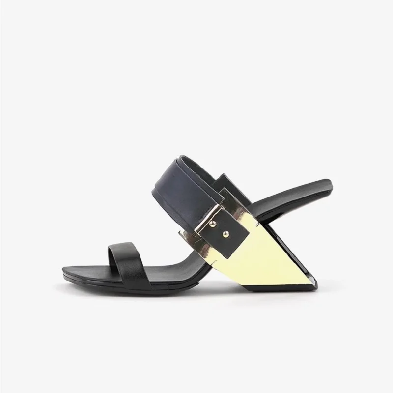 Woman Summer Slippers Genuine Leather Modern Sandals One Strap Ladies Sexy HeelsEuropean Strange Heel Fashion Show Buckle Shoes
Woman Summer Slippers Genuine Leather Modern Sandals One Strap Ladies Sexy HeelsEuropean Strange Heel Fashion Show Buckle Shoes