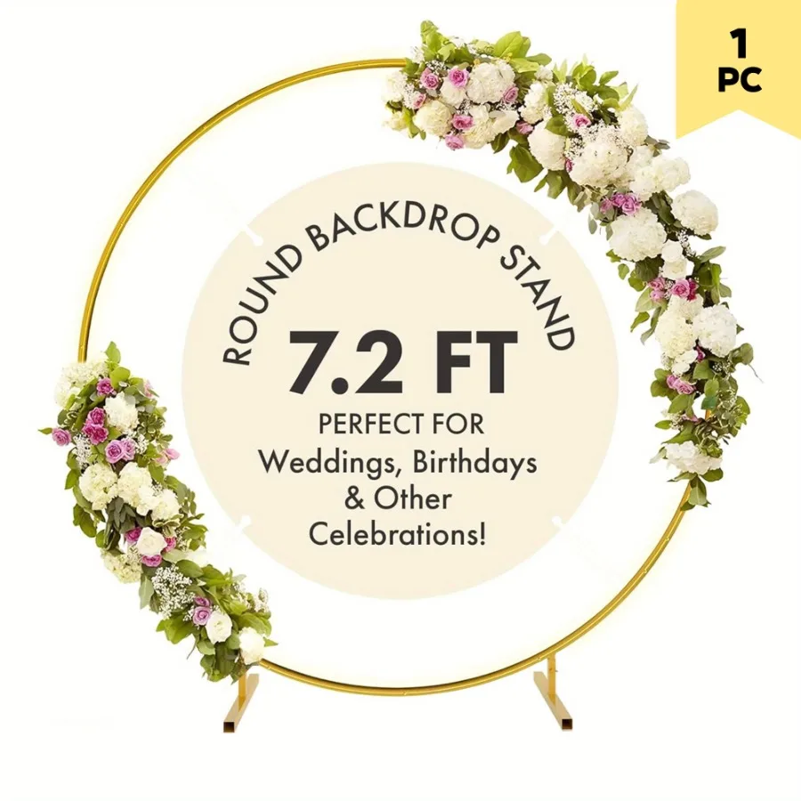 7.2ft Round Backdrop Stand Stable Balloon Arch Stand Metal Wedding Arch Backdrop Stand Circle Backdrop Stand Frame for Wedding
7.2ft Round Backdrop Stand Stable Balloon Arch Stand Metal Wedding Arch Backdrop Stand Circle Backdrop Stand Frame for Wedding