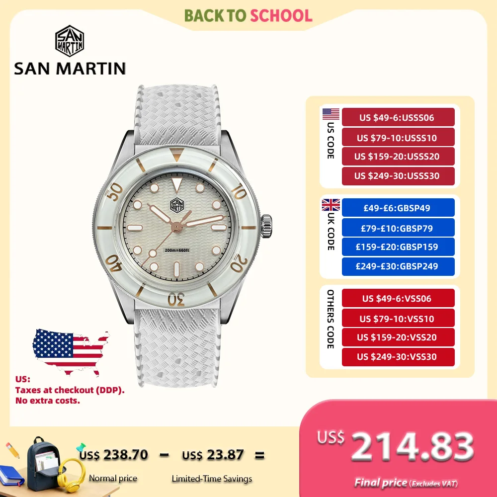 San Martin 32.5mm Ronda 703 Quartz Dive Watch For Women Guilloche MOP Wave Dial Sapphire Bezel BGW-X1 Luminous 20Bar SN0151GS
San Martin 32.5mm Ronda 703 Quartz Dive Watch For Women Guilloche MOP Wave Dial Sapphire Bezel BGW-X1 Luminous 20Bar SN0151GS