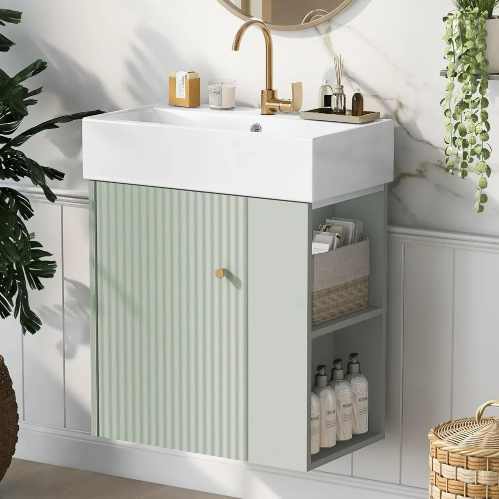 22 Inch Bathroom Vanity,Wall Mounted Bathroom Vanity Cabinet With Ceramic Sink,Single Sink Bathroom Vanitys
22 Inch Bathroom Vanity,Wall Mounted Bathroom Vanity Cabinet With Ceramic Sink,Single Sink Bathroom Vanitys