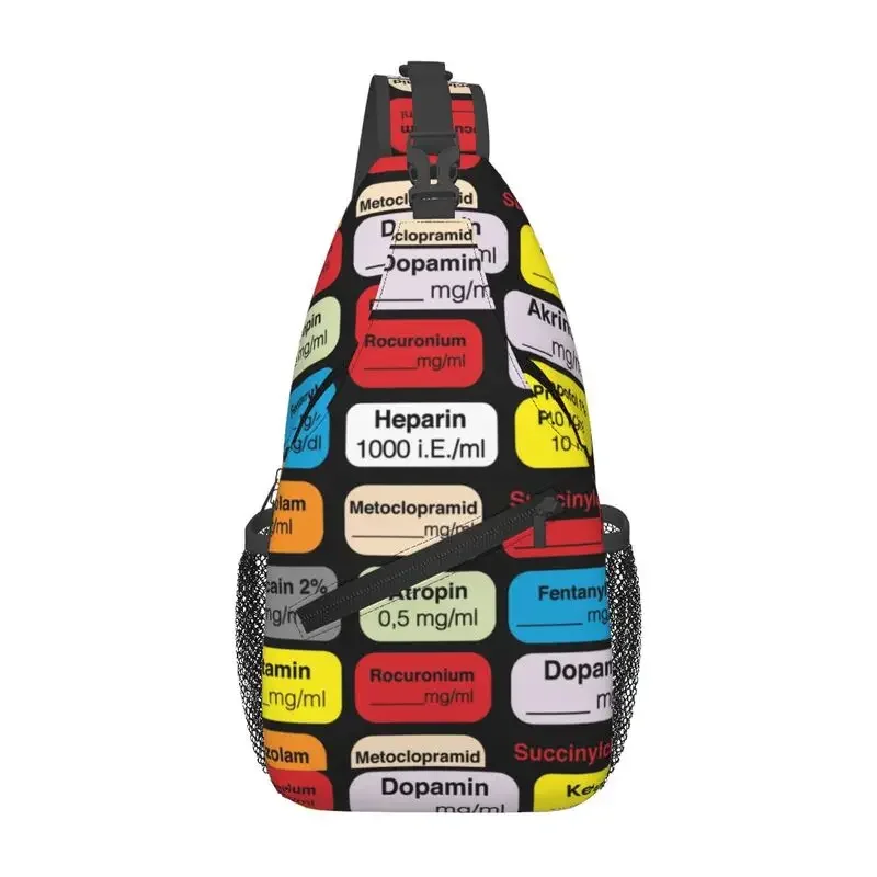 Custom Anesthesia Medication Labels Sling Chest Bag Medical Nurse Crossbody Shoulder Backpack for Men Travel Hiking Daypack
Custom Anesthesia Medication Labels Sling Chest Bag Medical Nurse Crossbody Shoulder Backpack for Men Travel Hiking Daypack
