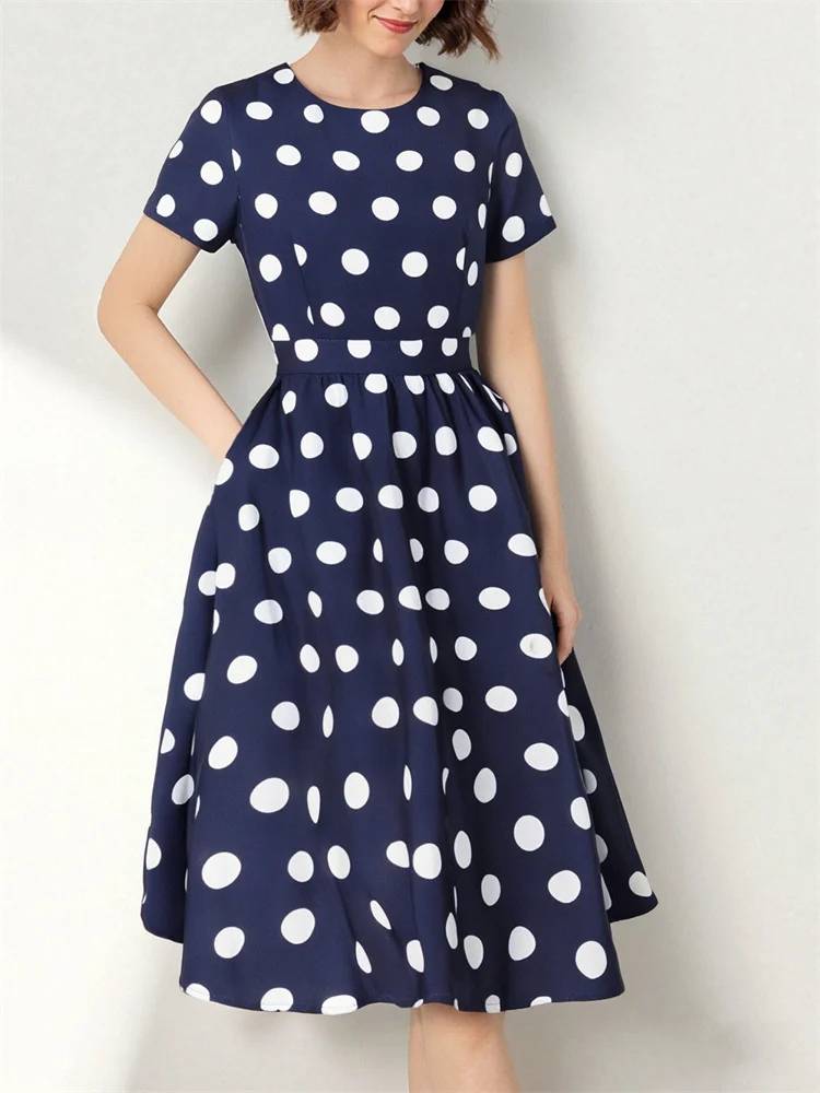 2025 Holiday Short Sleeve Vintage Casual Summer Dress 1950s Style Elegant Dance Party Cockatail Office Work Wear Midi Dresses
2025 Holiday Short Sleeve Vintage Casual Summer Dress 1950s Style Elegant Dance Party Cockatail Office Work Wear Midi Dresses