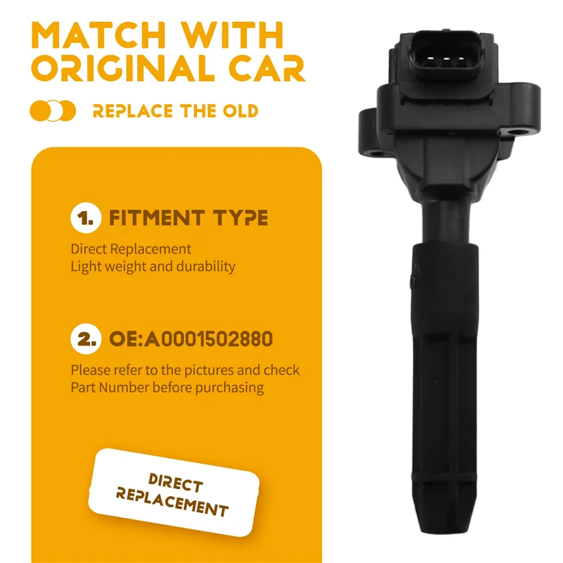 New Ignition Coil 001502880 0001501780 A0001501780 A0001502880 For C-Class W203 S203 C208 A208 E-Class
New Ignition Coil 001502880 0001501780 A0001501780 A0001502880 For C-Class W203 S203 C208 A208 E-Class