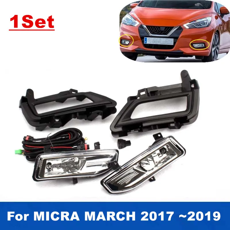 1Set Car Front Bumper Fog Light Assembly For Nissan March Micra 2017 2018 2019 With Switch and Wring Kit
1Set Car Front Bumper Fog Light Assembly For Nissan March Micra 2017 2018 2019 With Switch and Wring Kit