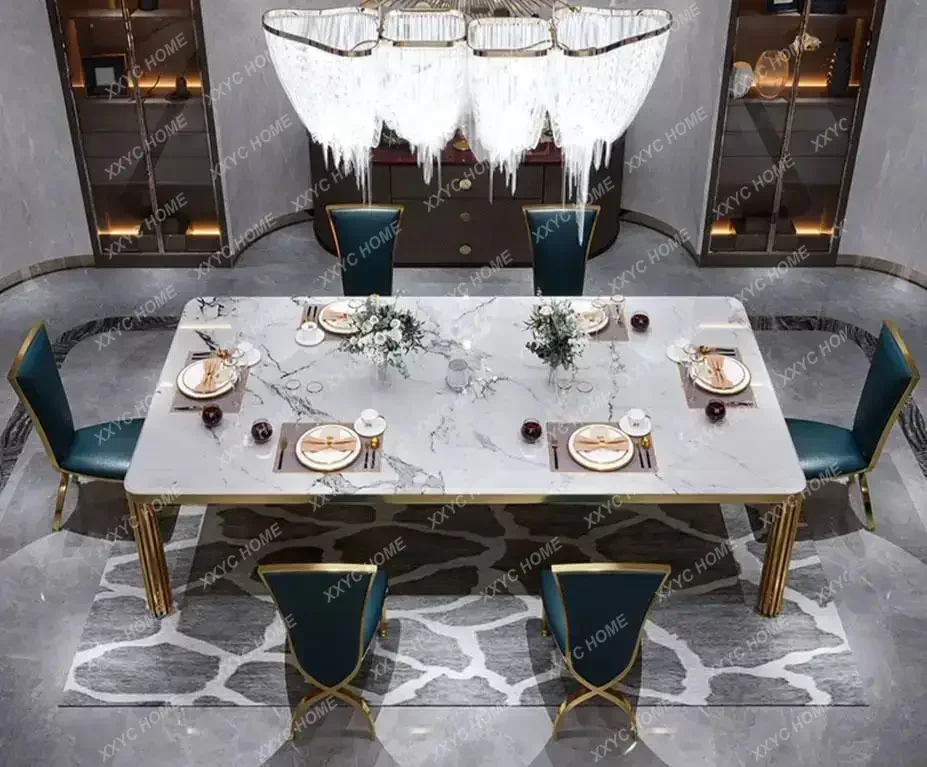 Rama Dymasty Luxury stainless steel Dining Room Set Home Furniture modern marble dining table and chairs,rectangle table
Rama Dymasty Luxury stainless steel Dining Room Set Home Furniture modern marble dining table and chairs,rectangle table