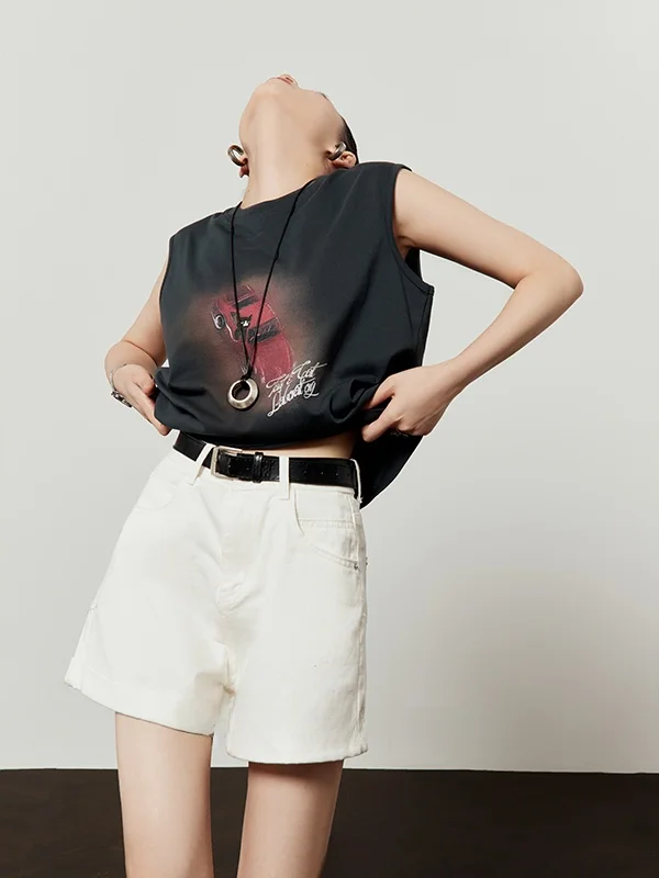 Deep ey Svel Loose Top And White orts Women's Set Casual Sle Summer Faion Outfit by Zhou Li Wu
Deep ey Svel Loose Top And White orts Women's Set Casual Sle Summer Faion Outfit by Zhou Li Wu