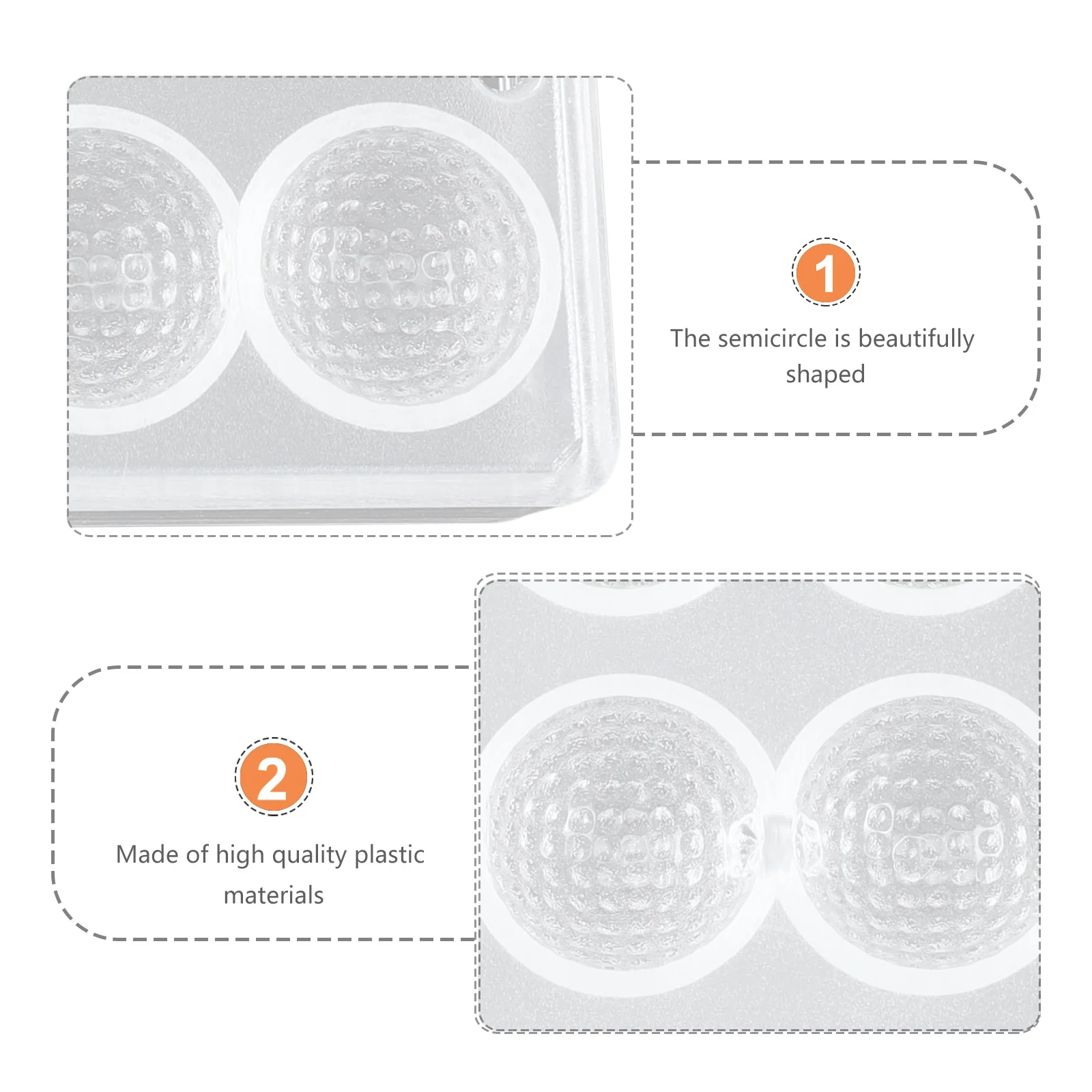 Creative Chocolate Making Semicircle Mould High Temperature Resistant Waterproof Plastic Cake For Home Bakery Sturdy
Creative Chocolate Making Semicircle Mould High Temperature Resistant Waterproof Plastic Cake For Home Bakery Sturdy