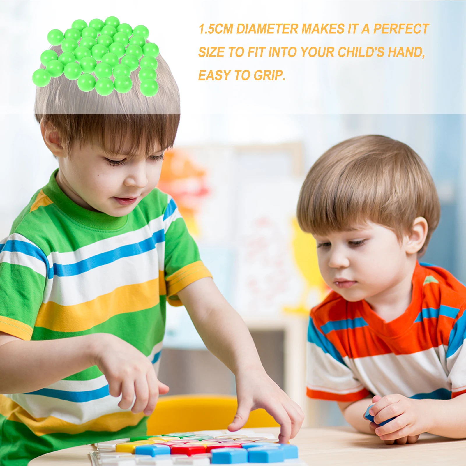 100pcs Colorful Plastic Balls 1 5cm Diameter Counting Toys Probability Learning Montessori Educational Supplies Baby Play Solid
100pcs Colorful Plastic Balls 1 5cm Diameter Counting Toys Probability Learning Montessori Educational Supplies Baby Play Solid