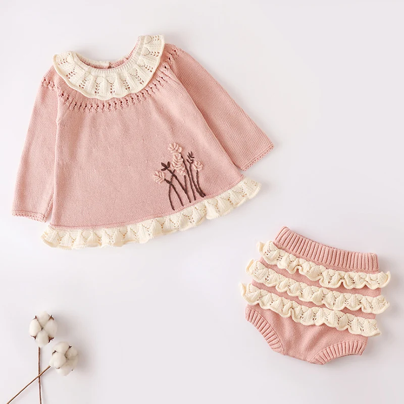 Autumn Winter Newborn Baby Girls Clothing Suit Knitted Pullover Sweater+PP Shorts Infant Baby Girl Knitting Clothes Set
Autumn Winter Newborn Baby Girls Clothing Suit Knitted Pullover Sweater+PP Shorts Infant Baby Girl Knitting Clothes Set