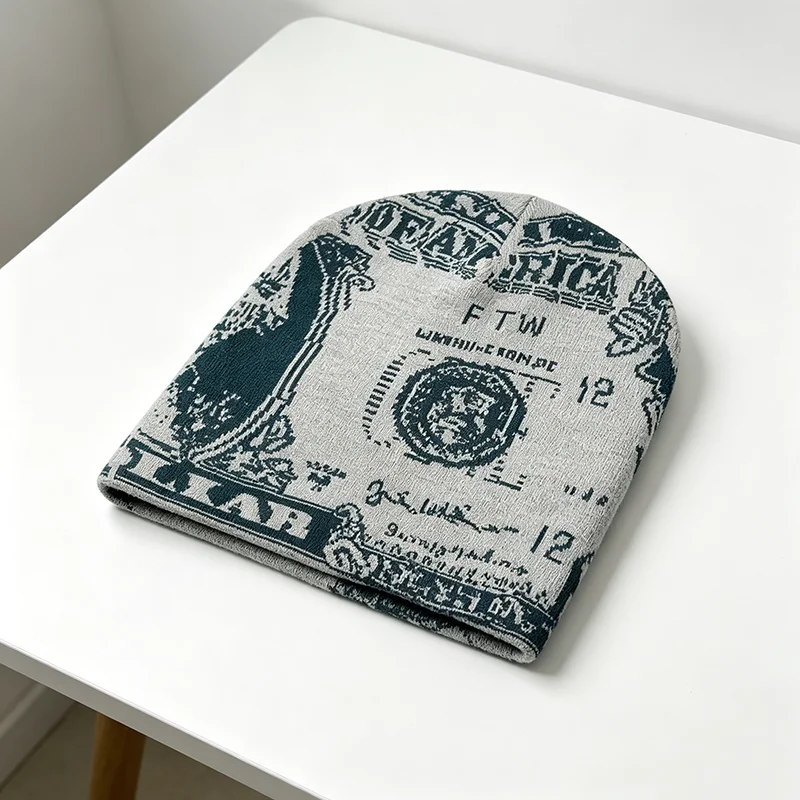 Y2K Street Wind Money Pattern Knitted Hat | Men's and Women's Blue-gray Dollar Bill Stacking Hat
Y2K Street Wind Money Pattern Knitted Hat | Men's and Women's Blue-gray Dollar Bill Stacking Hat