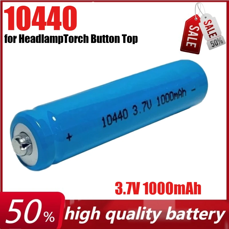 3.7V 1000mAh AAA ICR10400 Rechargeable Lithium Battery for HeadlampTorch Button Top Flashlight Battery
3.7V 1000mAh AAA ICR10400 Rechargeable Lithium Battery for HeadlampTorch Button Top Flashlight Battery